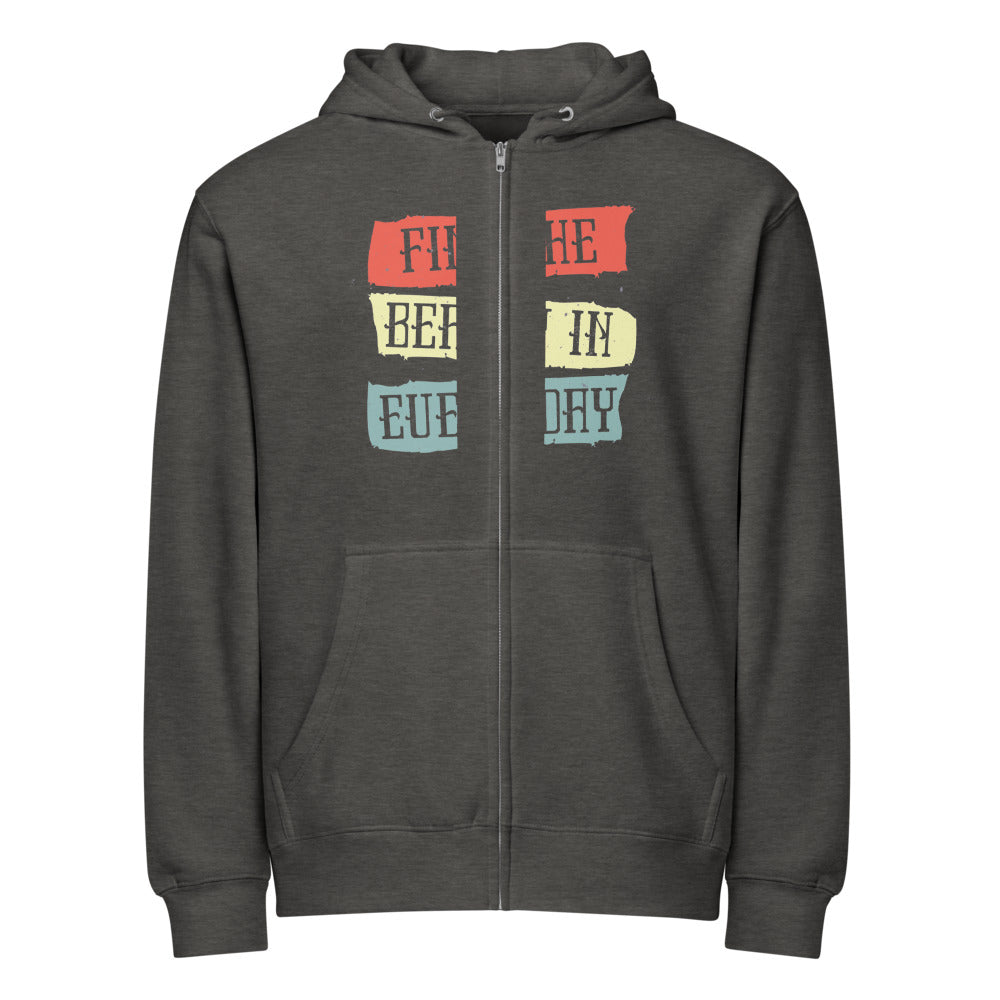Find the beauty in every day | Unisex Premium Full Zip Hoodie | Lane Seven LS14003