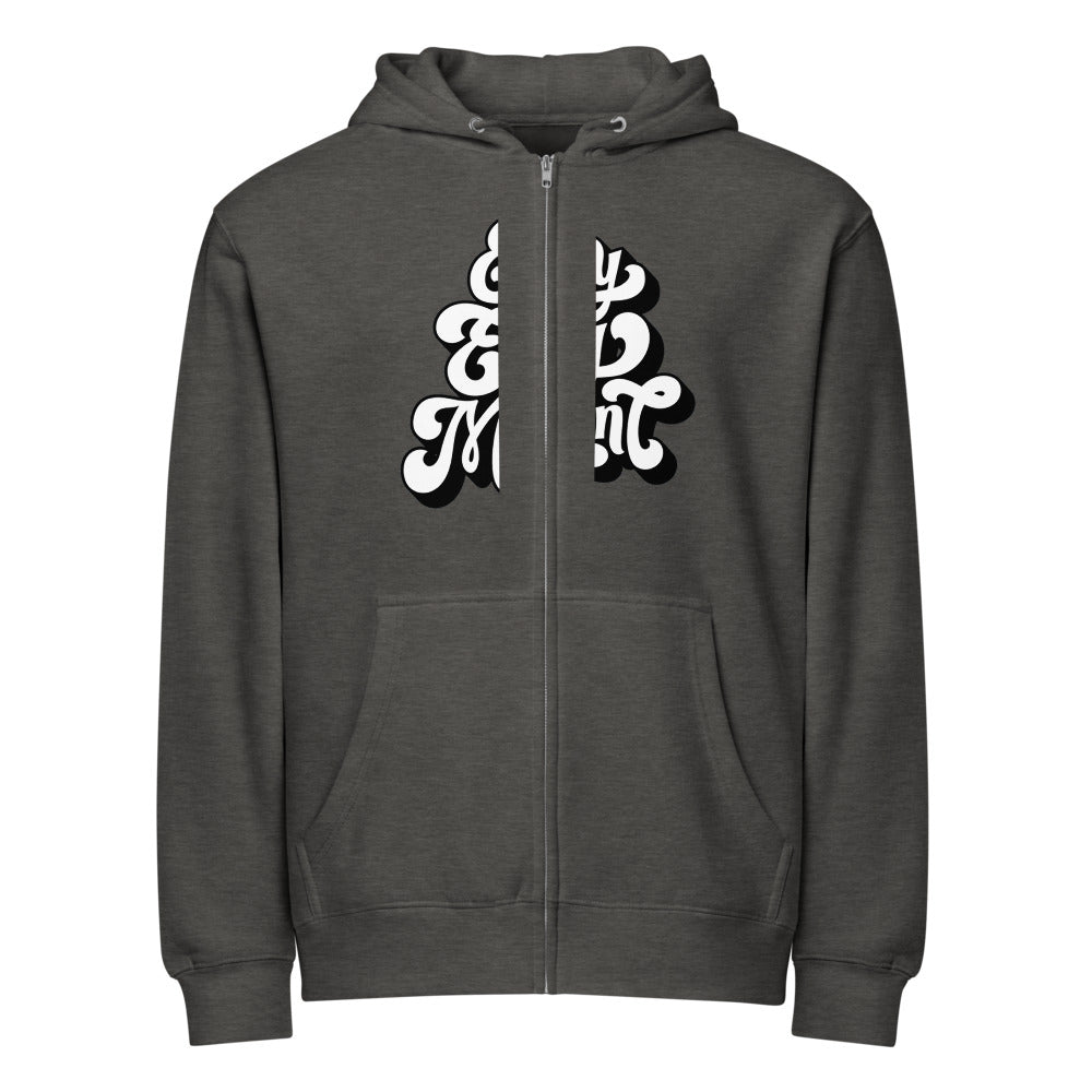 Enjoy every moments white | Unisex Premium Full Zip Hoodie | Lane Seven LS14003