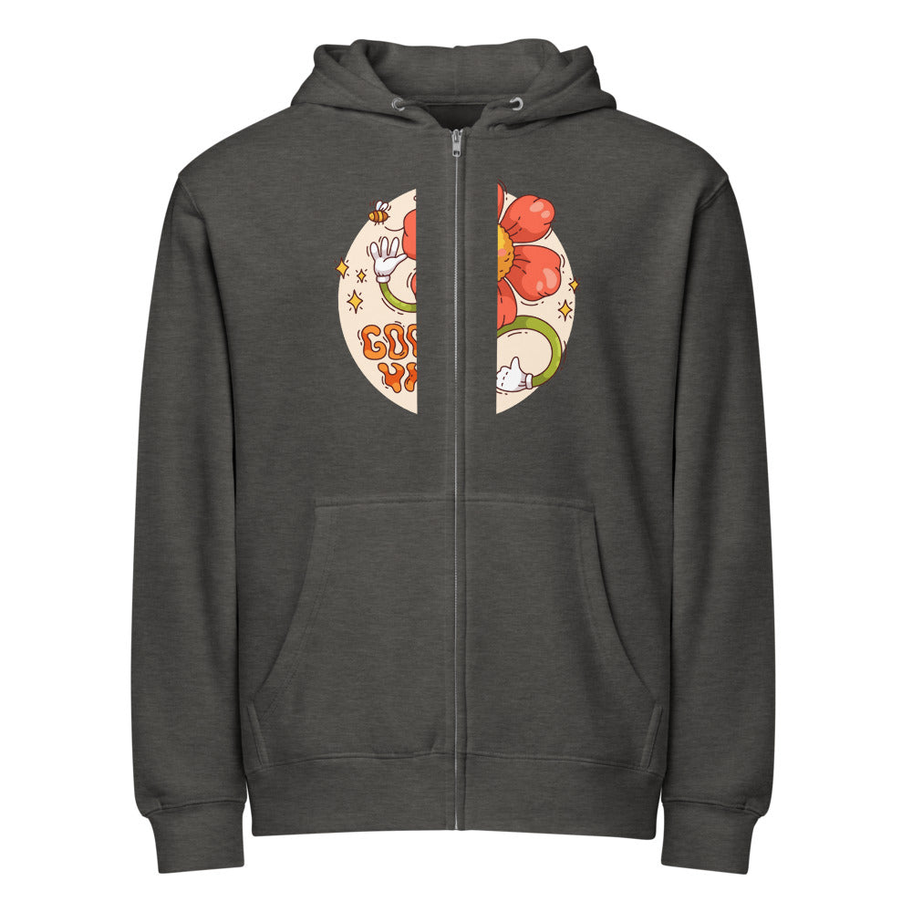 Good vides | Unisex Premium Full Zip Hoodie | Lane Seven LS14003