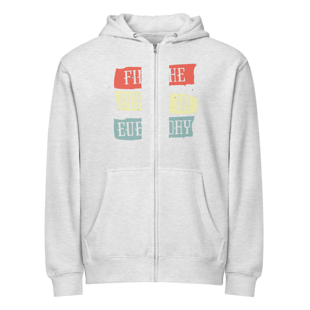 Find the beauty in every day | Unisex Premium Full Zip Hoodie | Lane Seven LS14003