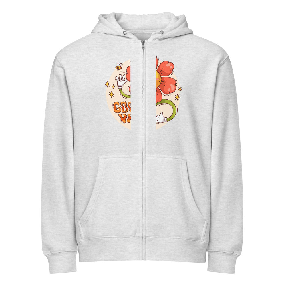 Good vides | Unisex Premium Full Zip Hoodie | Lane Seven LS14003