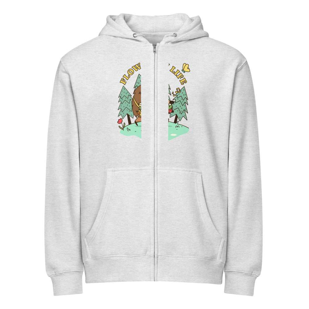 Flow with life | Unisex Premium Full Zip Hoodie | Lane Seven LS14003