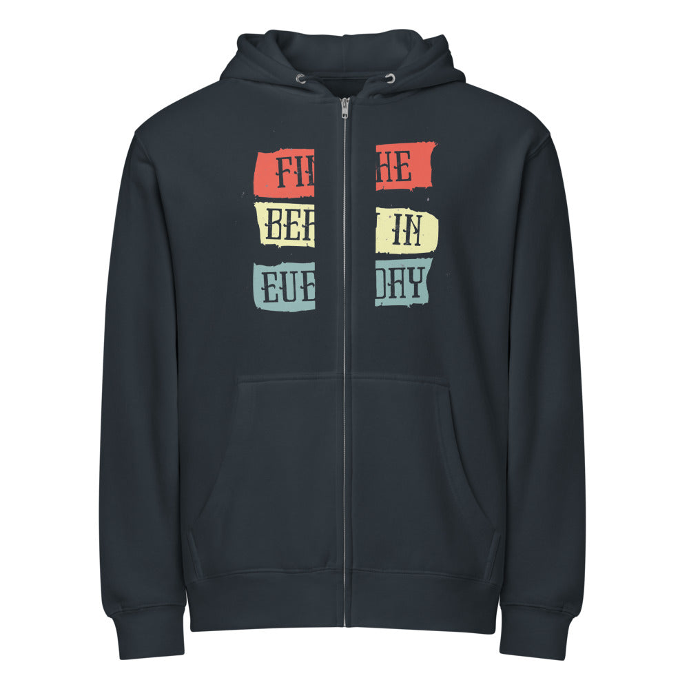 Find the beauty in every day | Unisex Premium Full Zip Hoodie | Lane Seven LS14003
