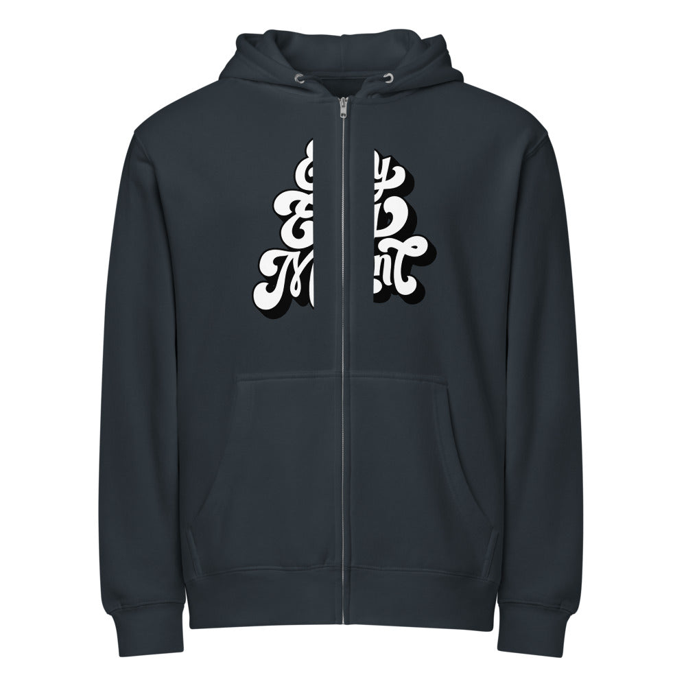 Enjoy every moments white | Unisex Premium Full Zip Hoodie | Lane Seven LS14003