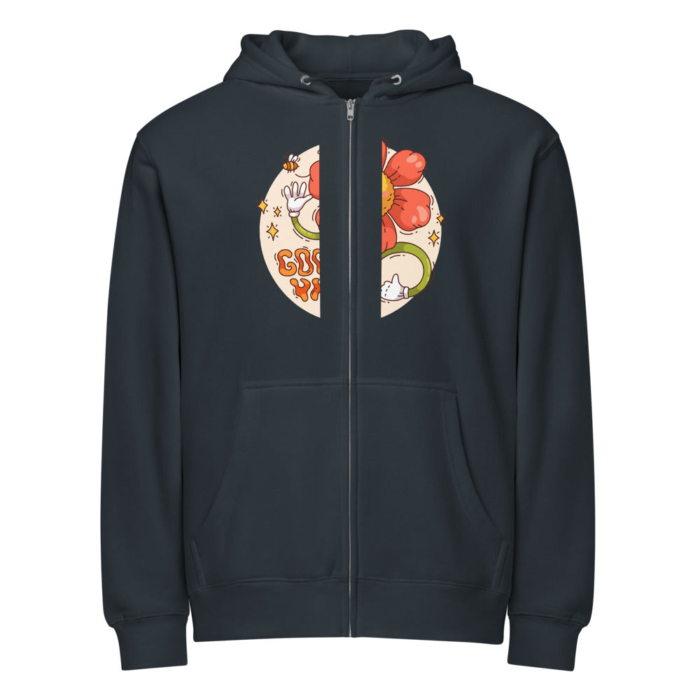 Good vides | Unisex Premium Full Zip Hoodie | Lane Seven LS14003