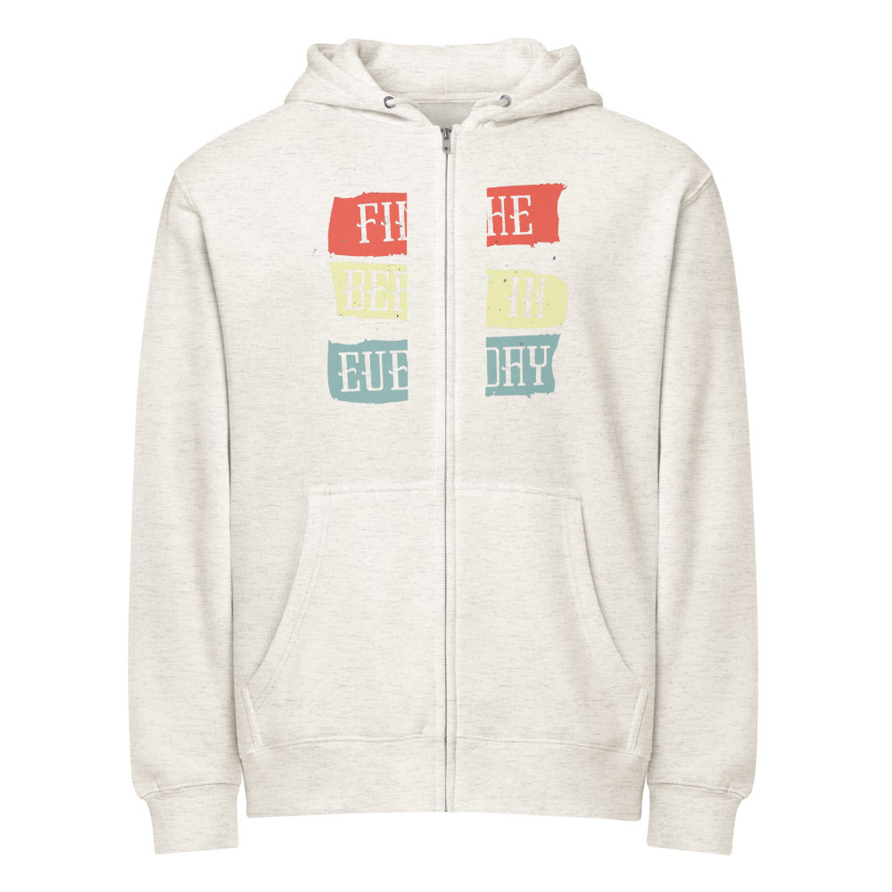 Find the beauty in every day | Unisex Premium Full Zip Hoodie | Lane Seven LS14003