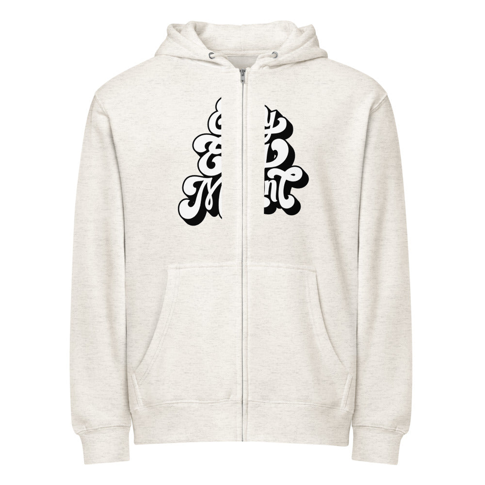 Enjoy every moments white | Unisex Premium Full Zip Hoodie | Lane Seven LS14003