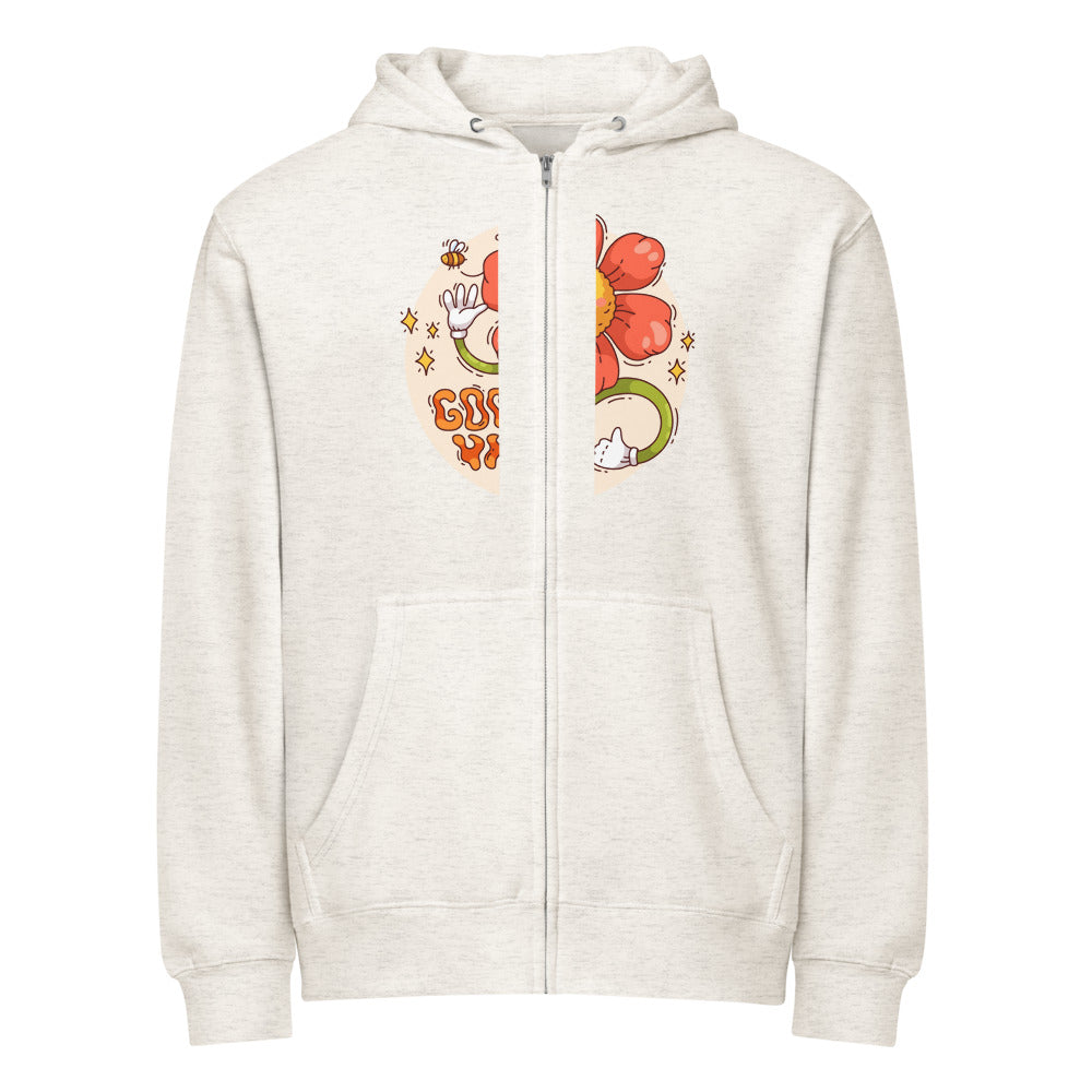 Good vides | Unisex Premium Full Zip Hoodie | Lane Seven LS14003