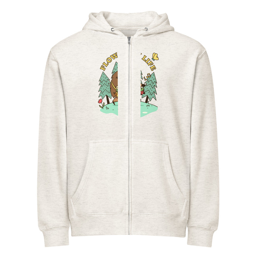Flow with life | Unisex Premium Full Zip Hoodie | Lane Seven LS14003