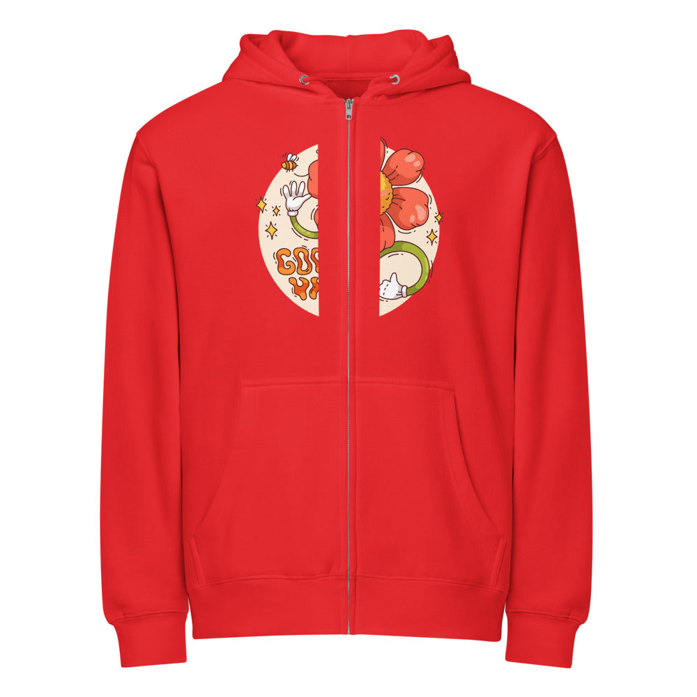 Good vides | Unisex Premium Full Zip Hoodie | Lane Seven LS14003