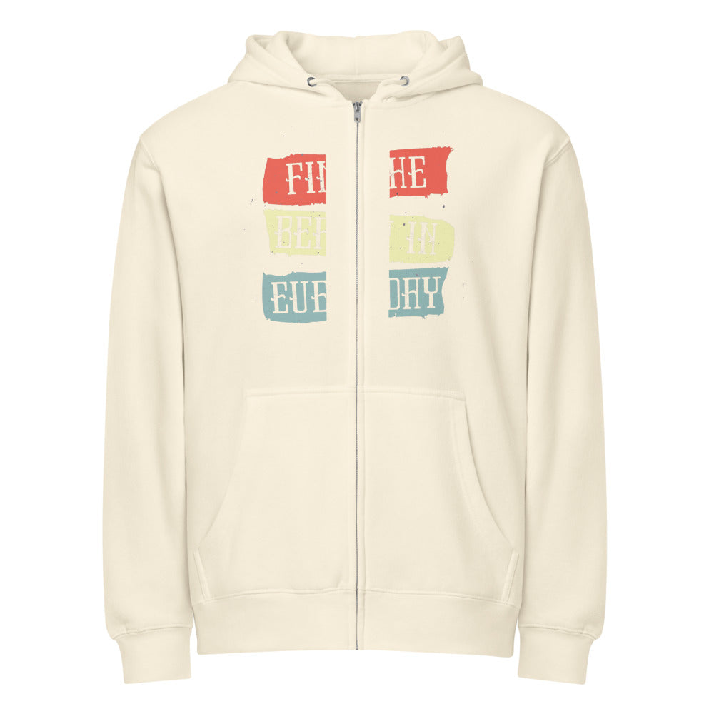 Find the beauty in every day | Unisex Premium Full Zip Hoodie | Lane Seven LS14003