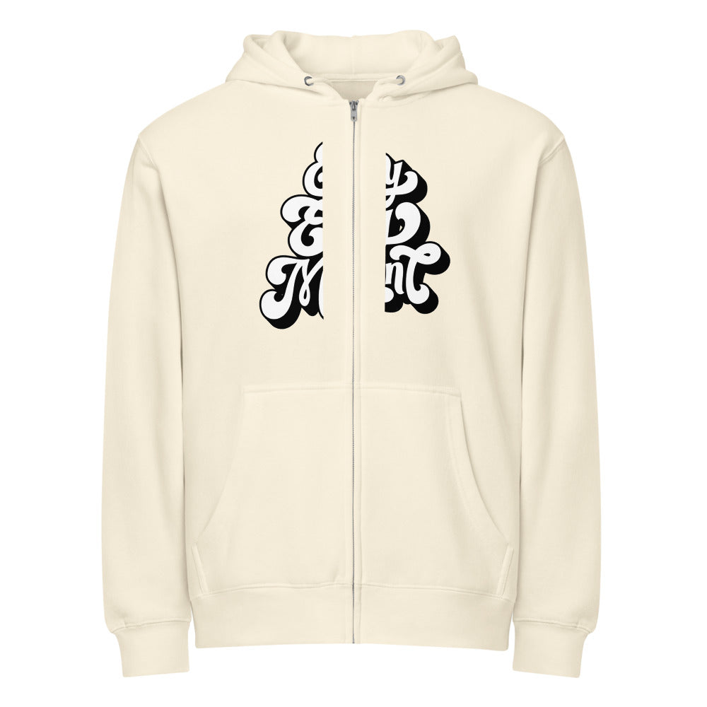 Enjoy every moments white | Unisex Premium Full Zip Hoodie | Lane Seven LS14003