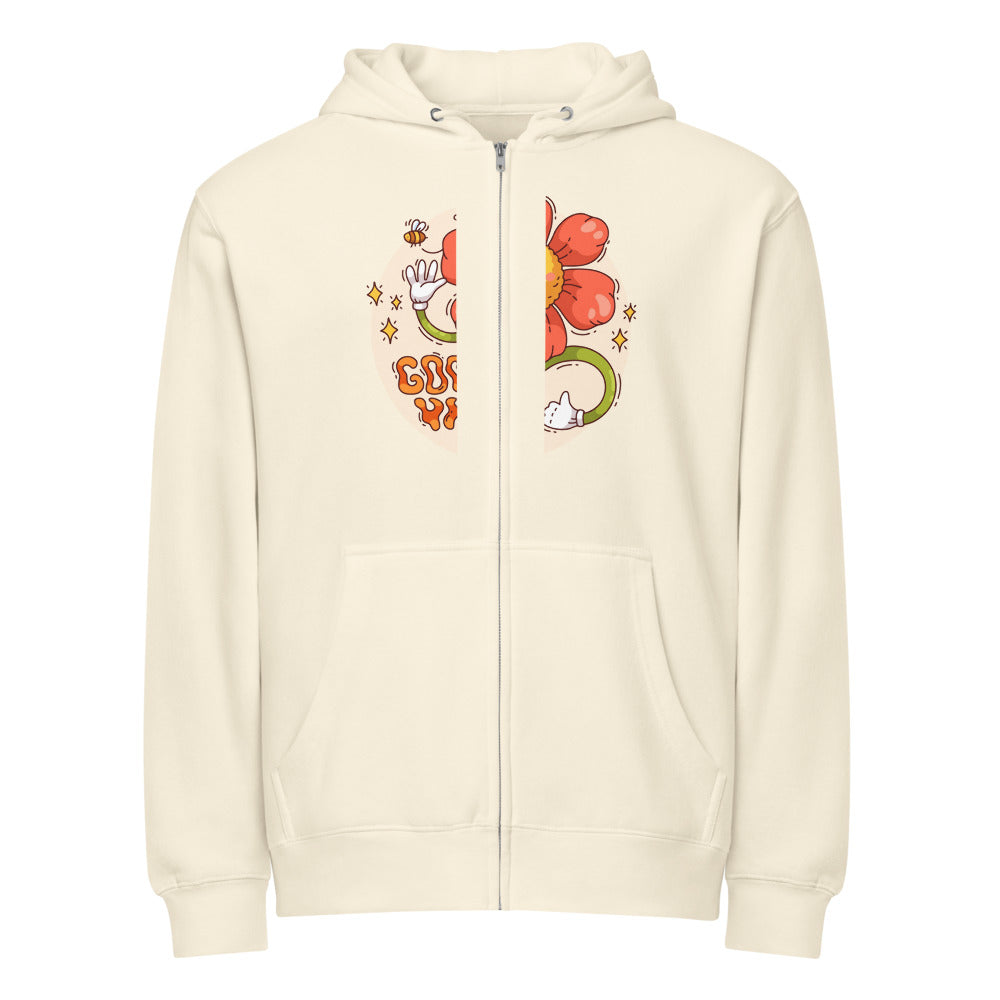 Good vides | Unisex Premium Full Zip Hoodie | Lane Seven LS14003