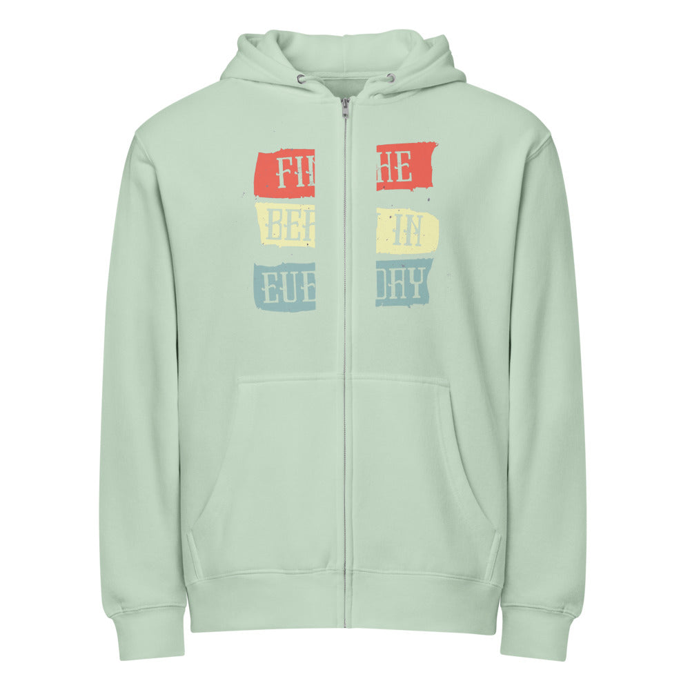 Find the beauty in every day | Unisex Premium Full Zip Hoodie | Lane Seven LS14003