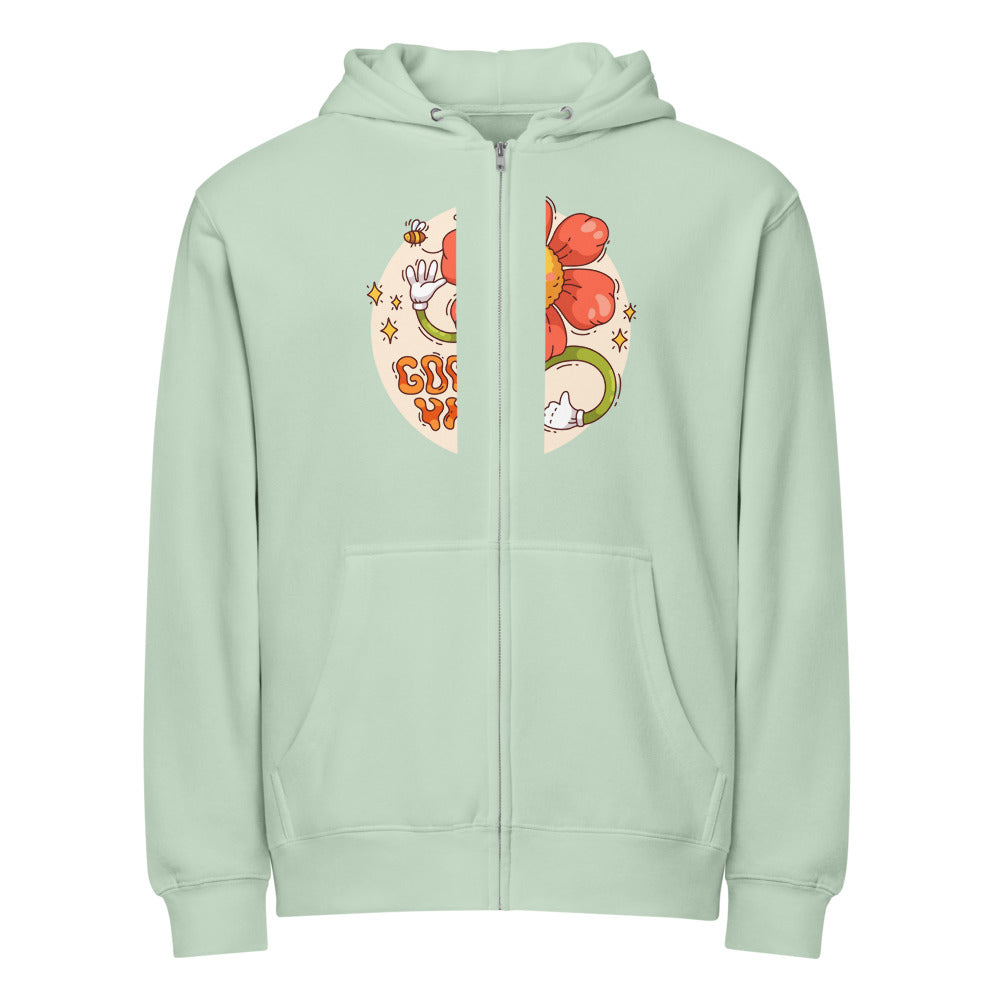 Good vides | Unisex Premium Full Zip Hoodie | Lane Seven LS14003