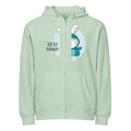 Green rabbit - HIP HIP HOORAAAY | Unisex Premium Full Zip Hoodie | Lane Seven LS14003