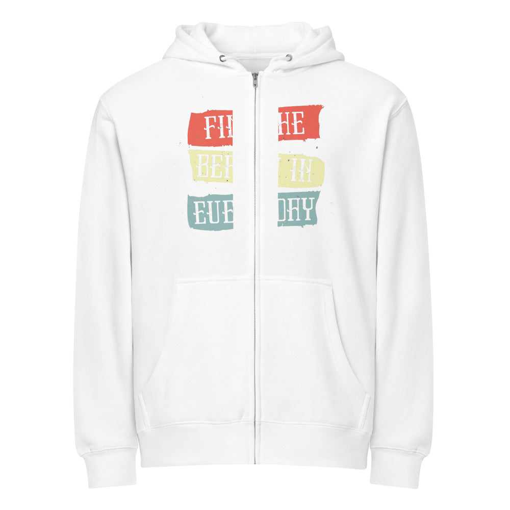 Find the beauty in every day | Unisex Premium Full Zip Hoodie | Lane Seven LS14003