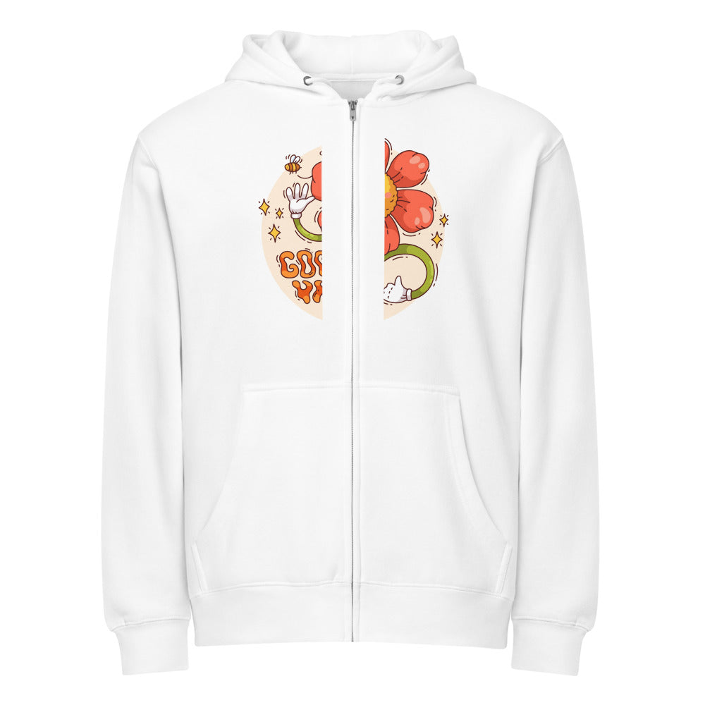 Good vides | Unisex Premium Full Zip Hoodie | Lane Seven LS14003
