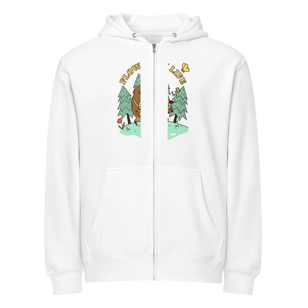 Flow with life | Unisex Premium Full Zip Hoodie | Lane Seven LS14003