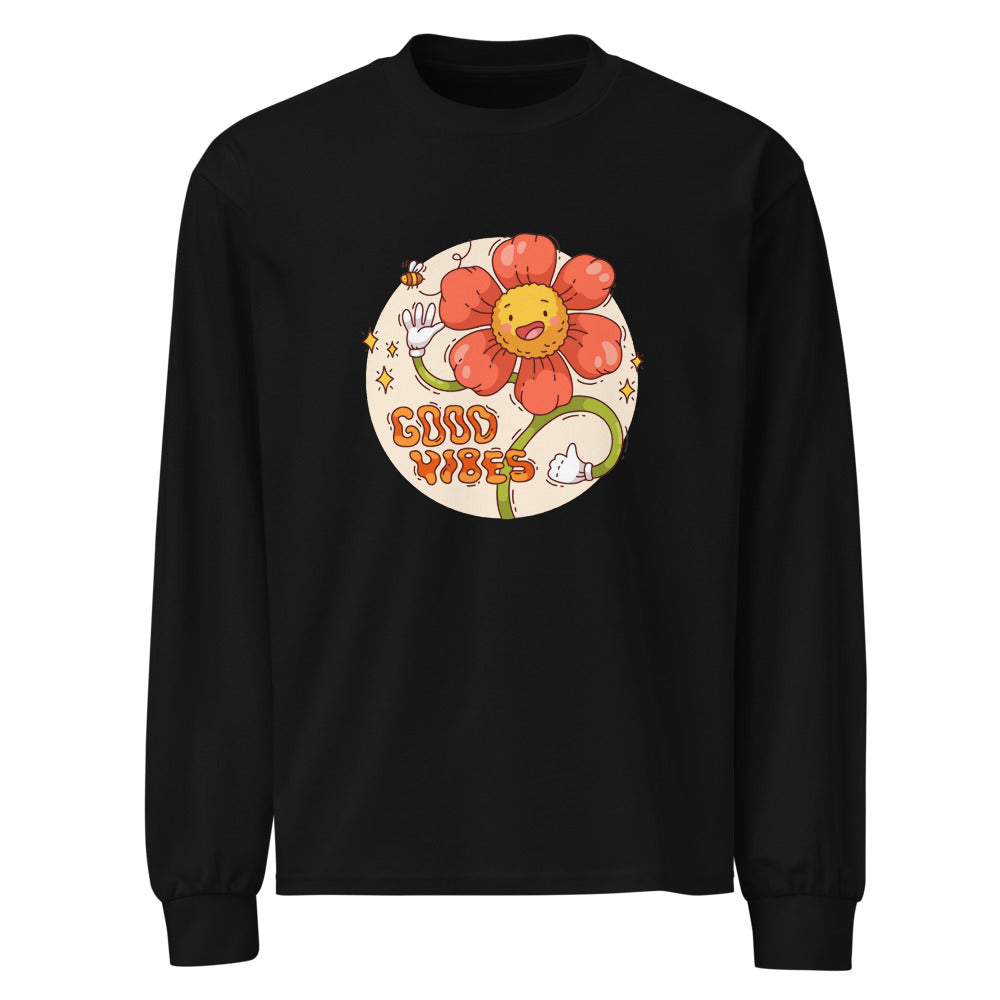 Good vides | Unisex Premium Heavyweight Long Sleeve Shirt | AS Colour 5081