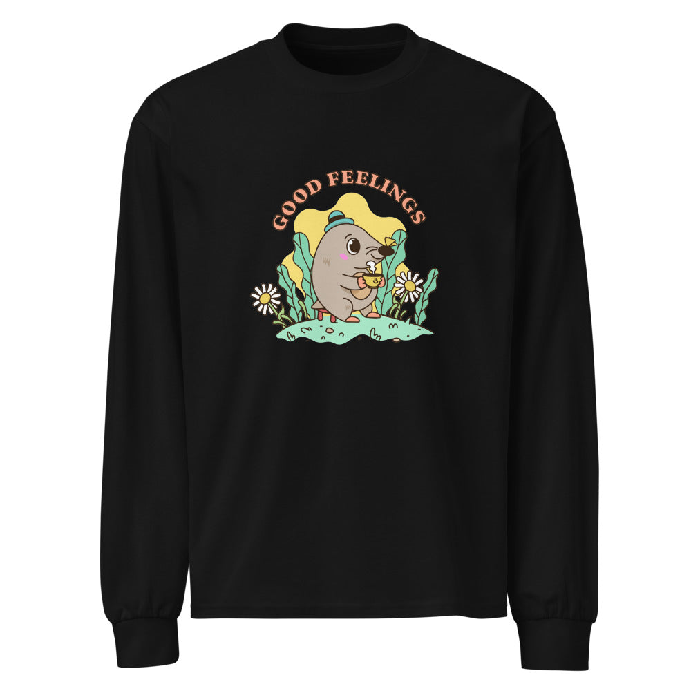 Good feelings | Unisex Premium Heavyweight Long Sleeve Shirt | AS Colour 5081
