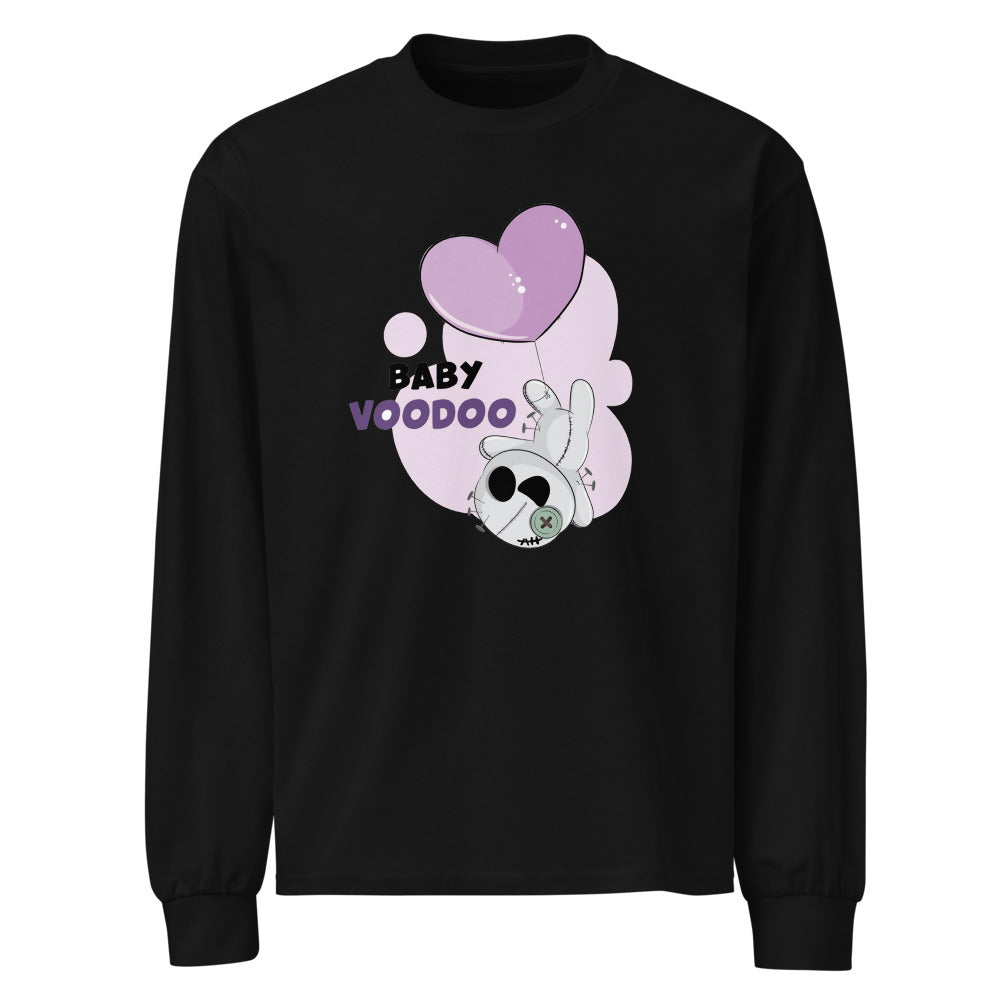 Ted heart - Baby voodoo | Unisex Premium Heavyweight Long Sleeve Shirt | AS Colour 5081