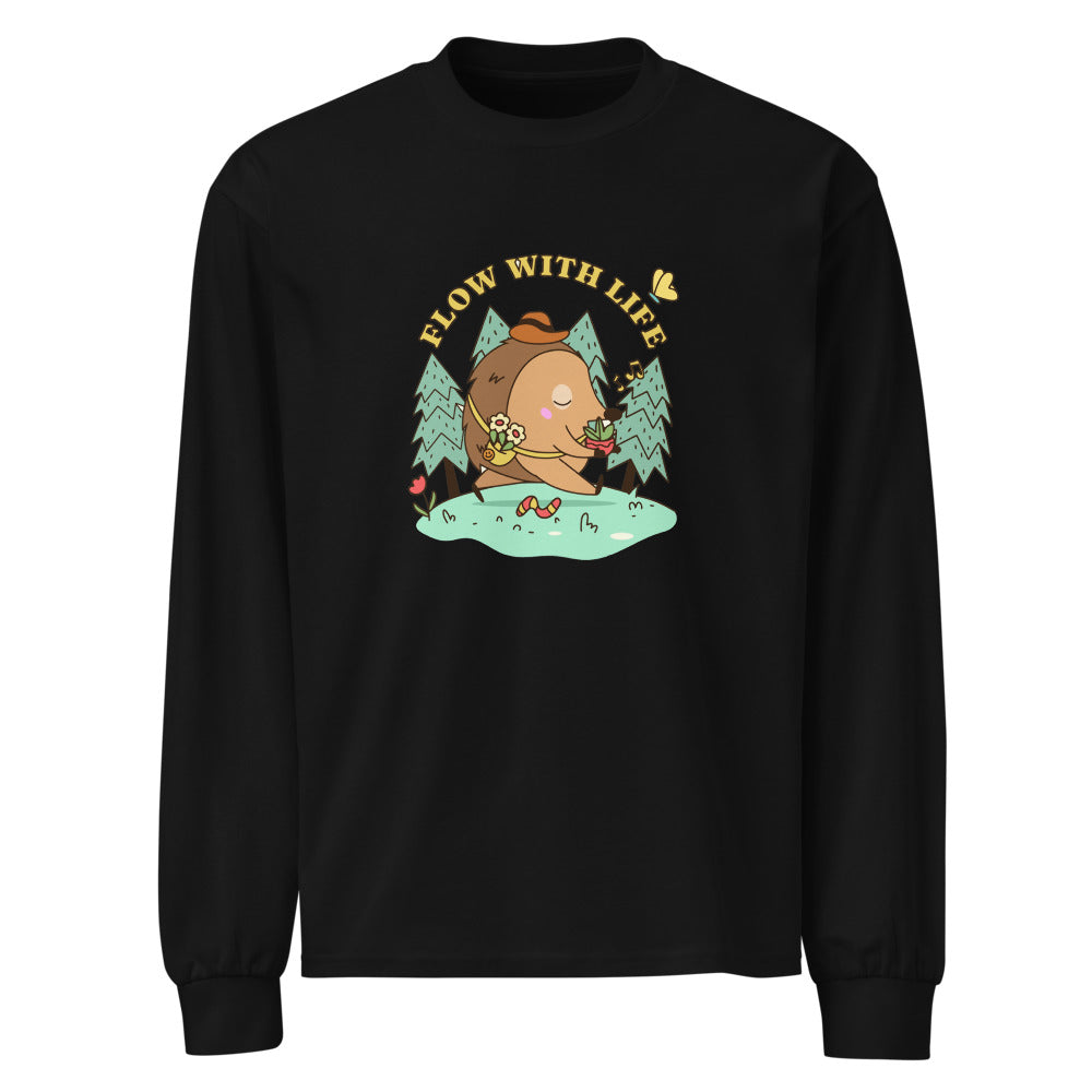 Flow with life | Unisex Premium Heavyweight Long Sleeve Shirt | AS Colour 5081