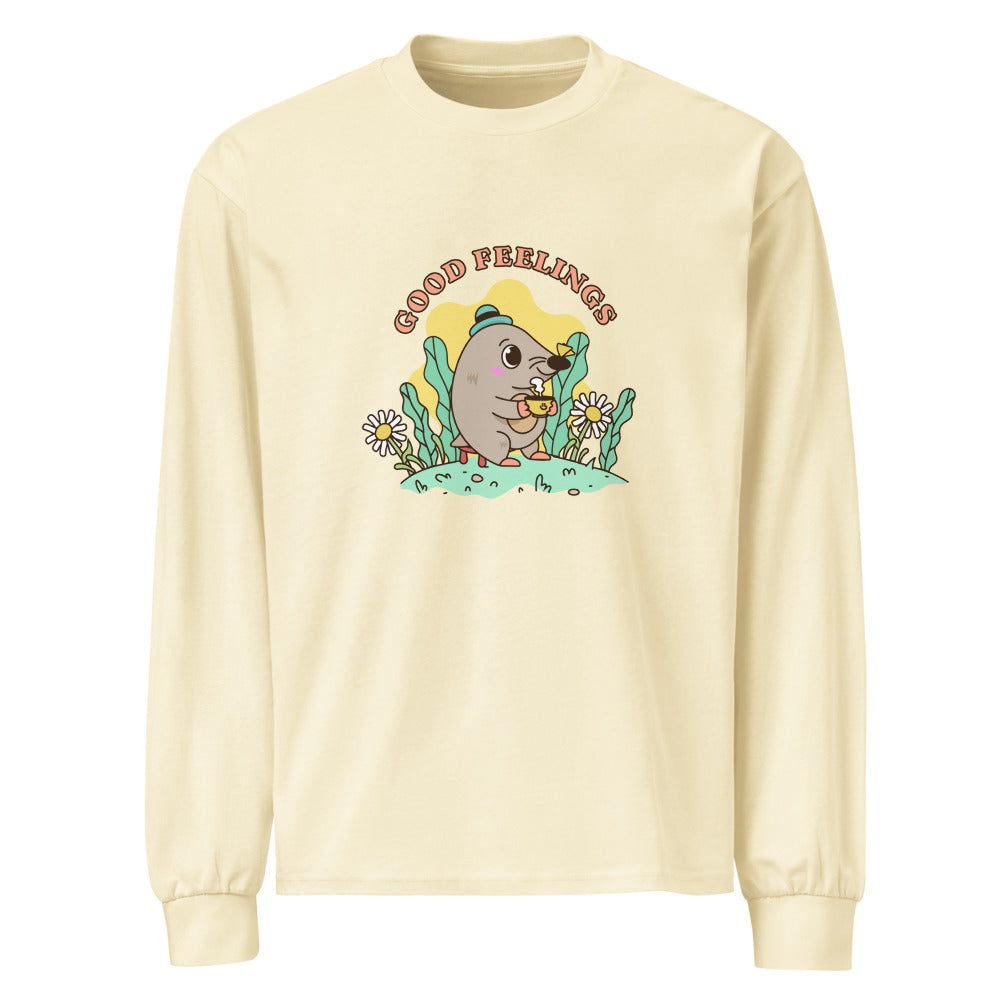 Good feelings | Unisex Premium Heavyweight Long Sleeve Shirt | AS Colour 5081