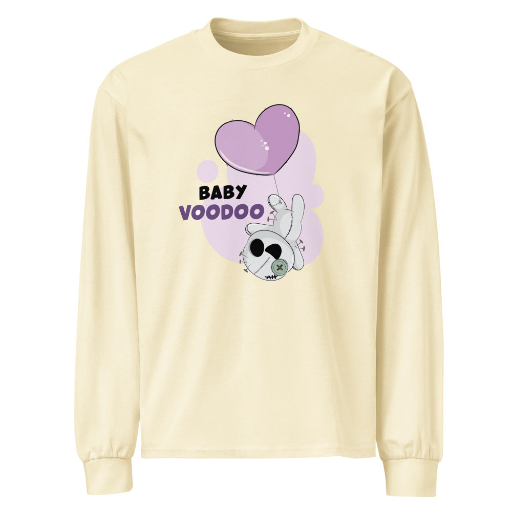 Ted heart - Baby voodoo | Unisex Premium Heavyweight Long Sleeve Shirt | AS Colour 5081