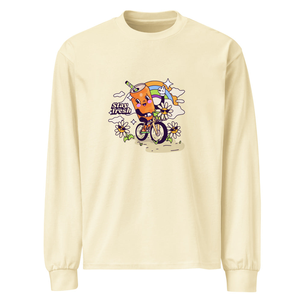 Stay fresh | Unisex Premium Heavyweight Long Sleeve Shirt | AS Colour 5081