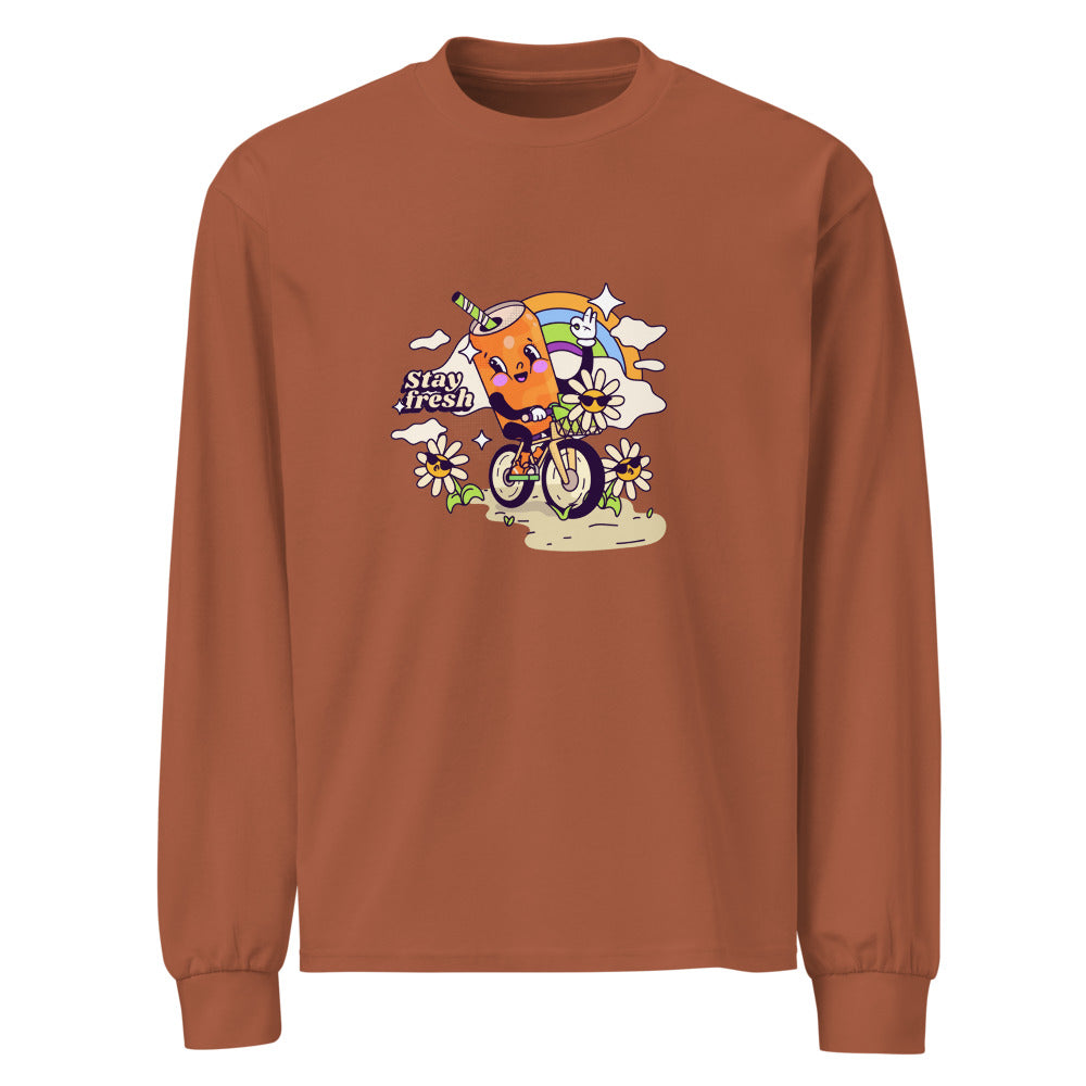 Stay fresh | Unisex Premium Heavyweight Long Sleeve Shirt | AS Colour 5081