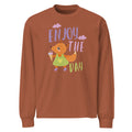 Orange fox - Ẹnoy the day | Unisex Premium Heavyweight Long Sleeve Shirt | AS Colour 5081