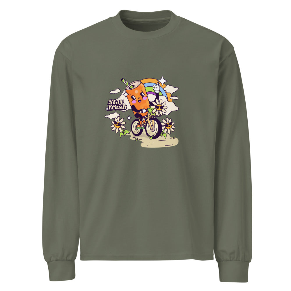 Stay fresh | Unisex Premium Heavyweight Long Sleeve Shirt | AS Colour 5081