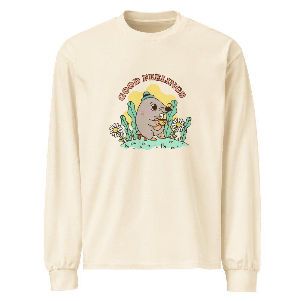 Good feelings | Unisex Premium Heavyweight Long Sleeve Shirt | AS Colour 5081