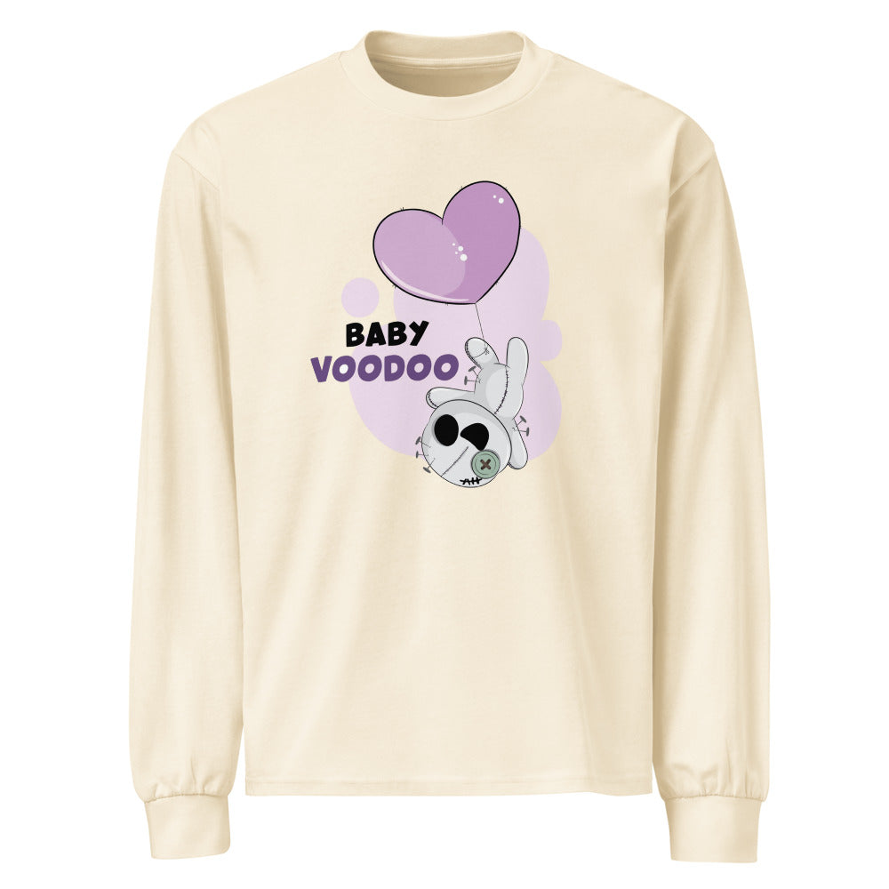 Ted heart - Baby voodoo | Unisex Premium Heavyweight Long Sleeve Shirt | AS Colour 5081