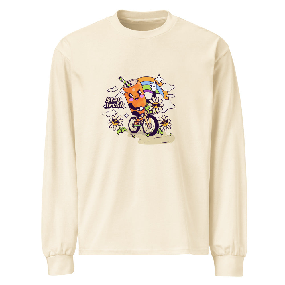 Stay fresh | Unisex Premium Heavyweight Long Sleeve Shirt | AS Colour 5081