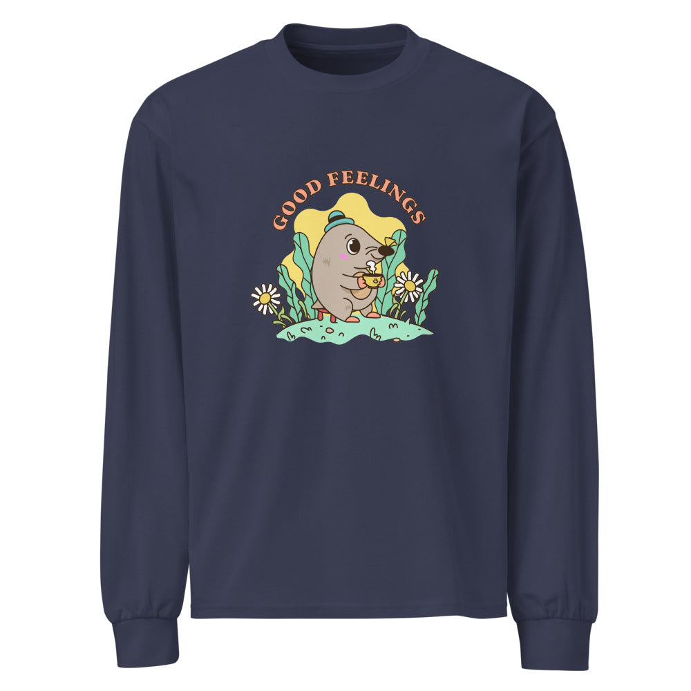 Good feelings | Unisex Premium Heavyweight Long Sleeve Shirt | AS Colour 5081