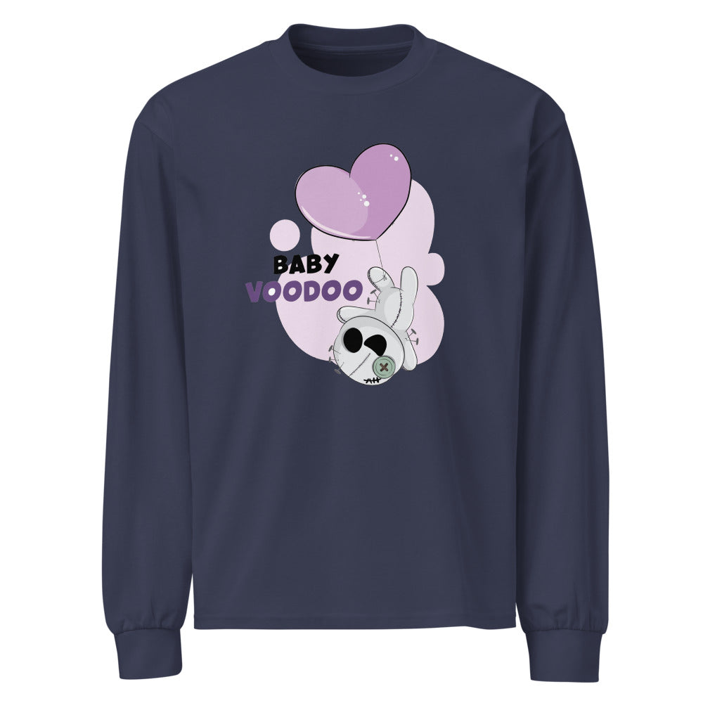 Ted heart - Baby voodoo | Unisex Premium Heavyweight Long Sleeve Shirt | AS Colour 5081