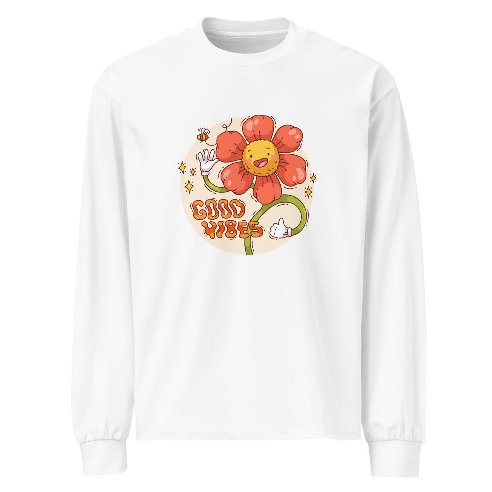 Good vides | Unisex Premium Heavyweight Long Sleeve Shirt | AS Colour 5081