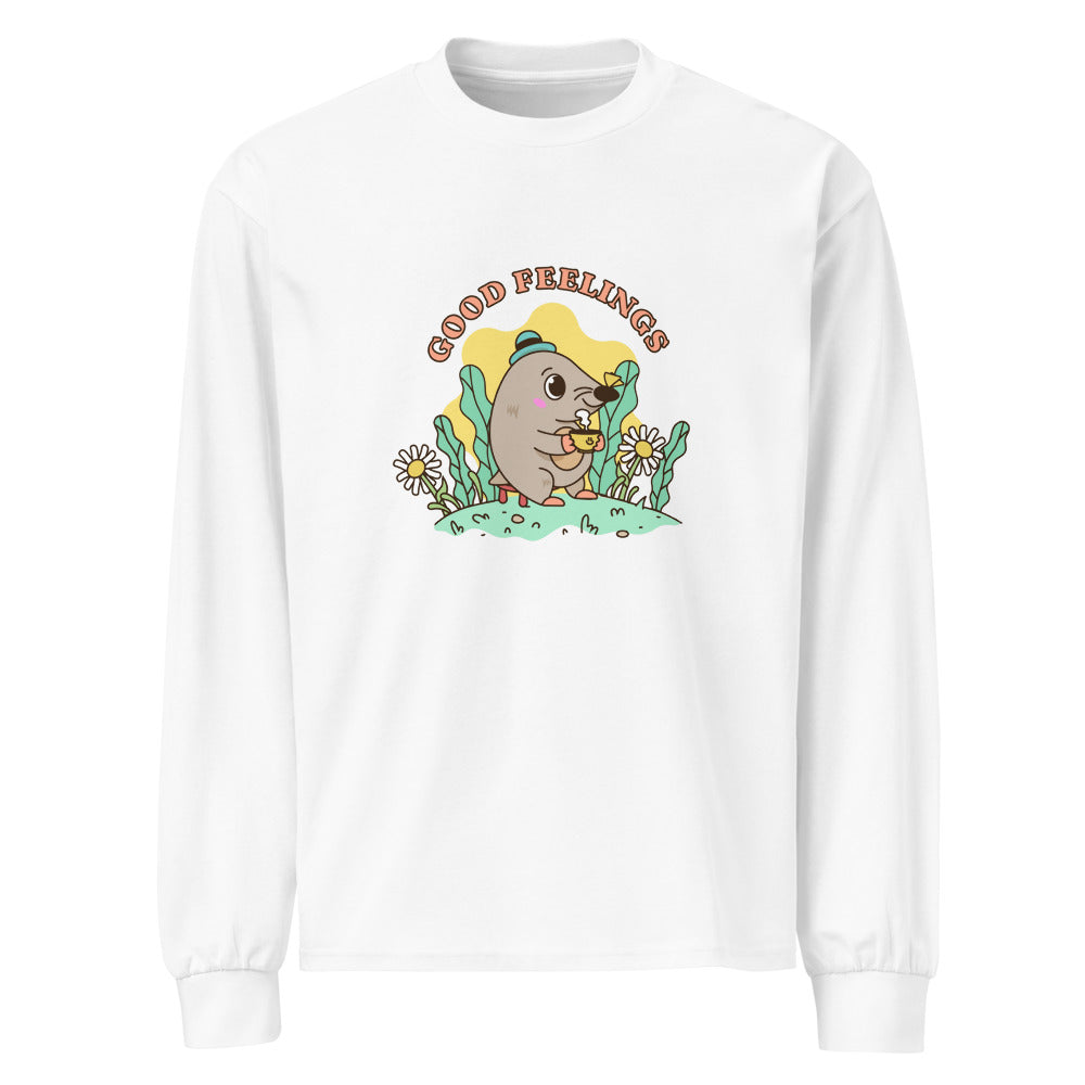 Good feelings | Unisex Premium Heavyweight Long Sleeve Shirt | AS Colour 5081