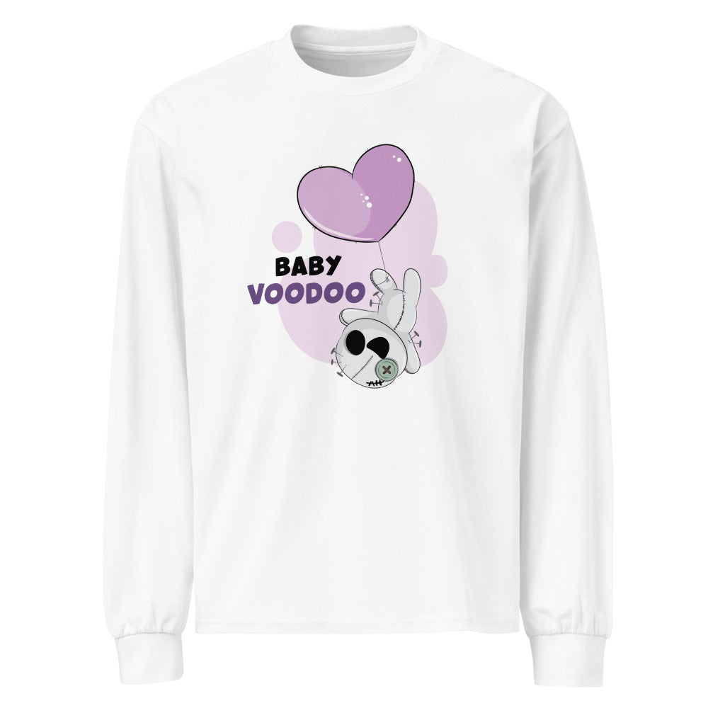 Ted heart - Baby voodoo | Unisex Premium Heavyweight Long Sleeve Shirt | AS Colour 5081