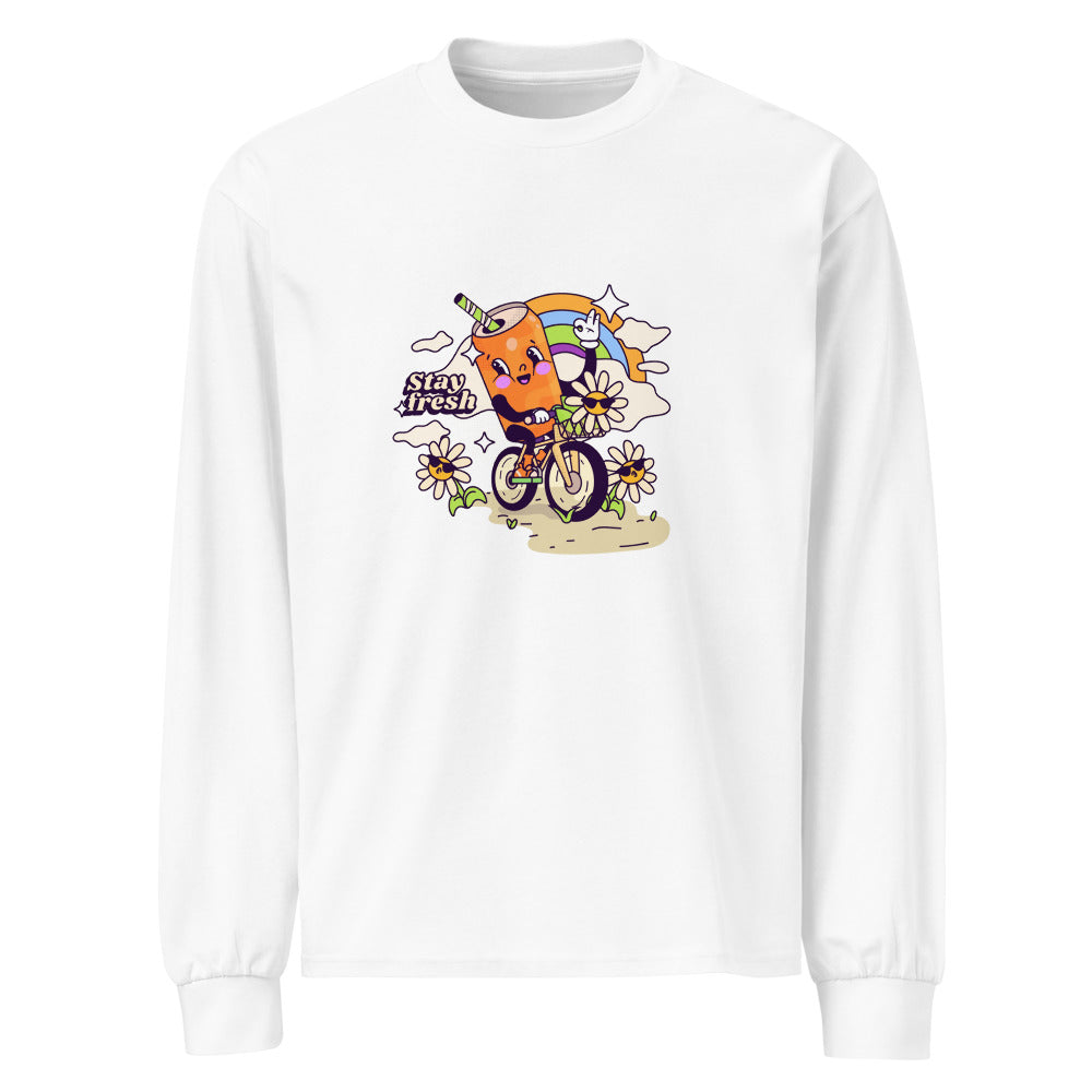 Stay fresh | Unisex Premium Heavyweight Long Sleeve Shirt | AS Colour 5081