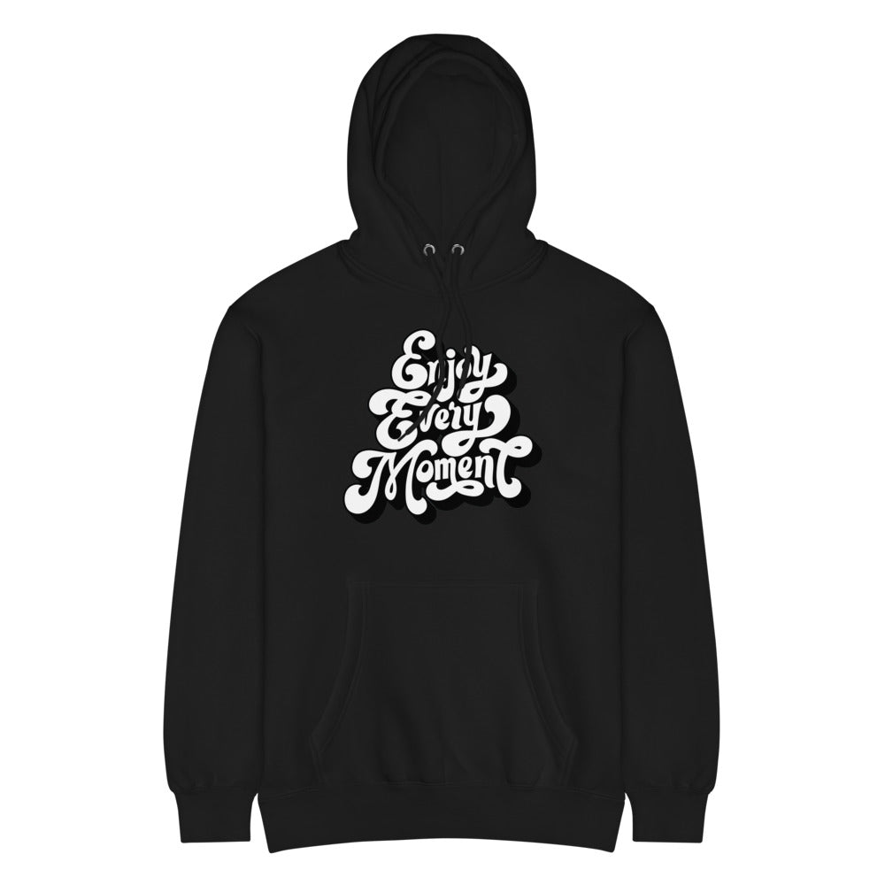 Enjoy every moments white | Unisex Premium Mid-Weight Hoodie | Lane Seven LS14001