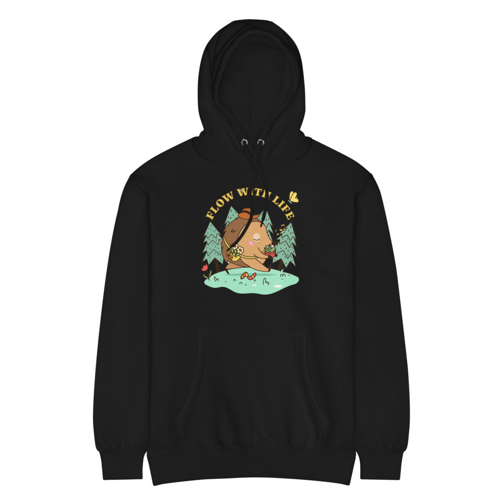 Flow with life | Unisex Premium Mid-Weight Hoodie | Lane Seven LS14001