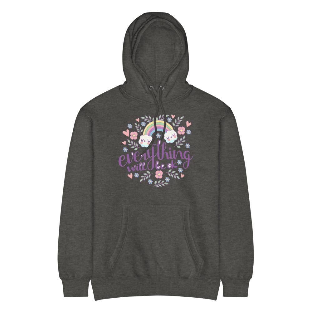 Rainbow - Everything will be ok | Unisex Premium Mid-Weight Hoodie | Lane Seven LS14001