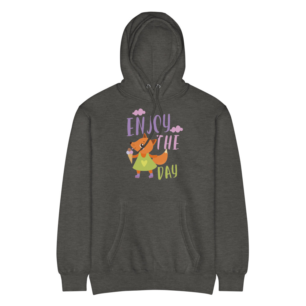 Orange fox - Ẹnoy the day | Unisex Premium Mid-Weight Hoodie | Lane Seven LS14001