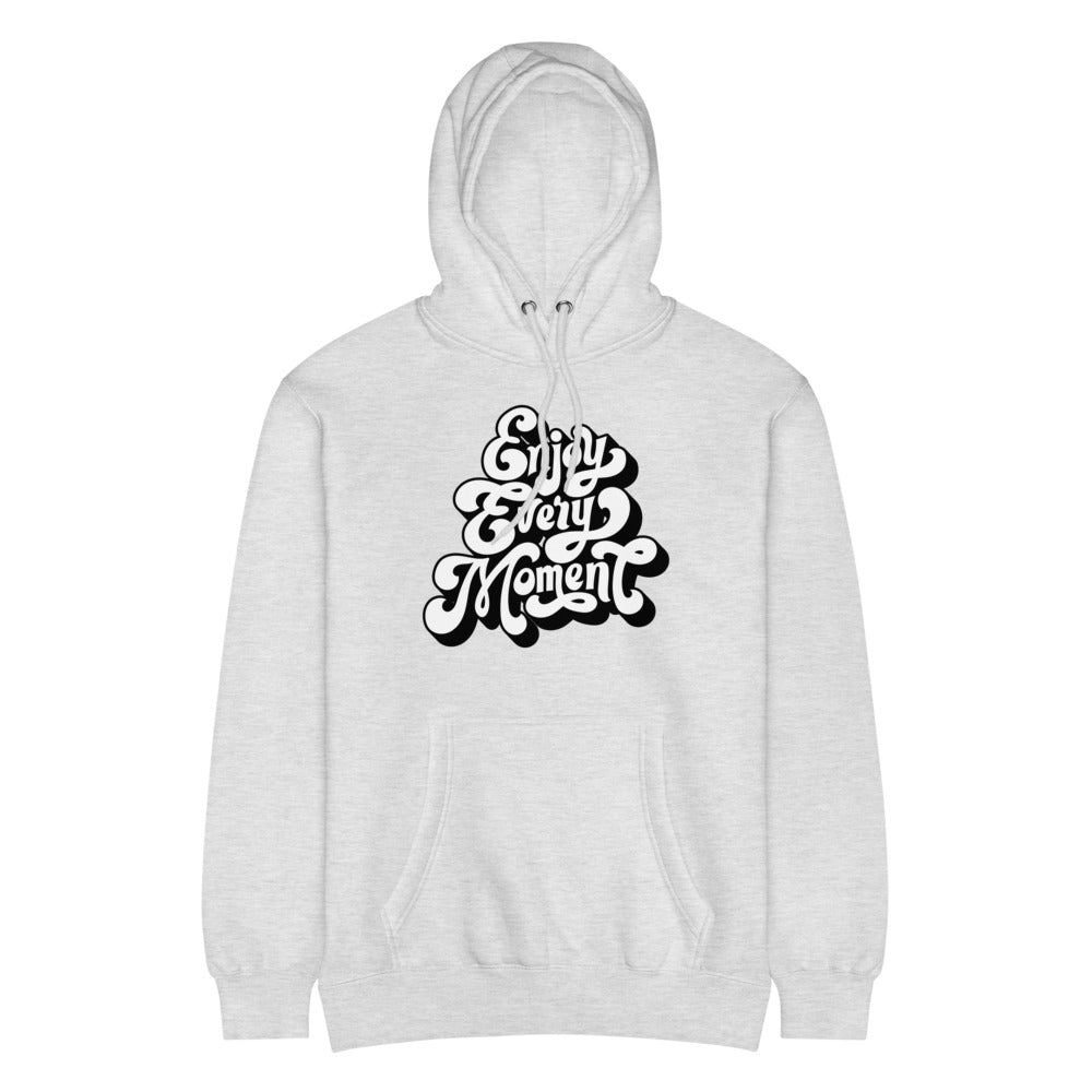 Enjoy every moments white | Unisex Premium Mid-Weight Hoodie | Lane Seven LS14001