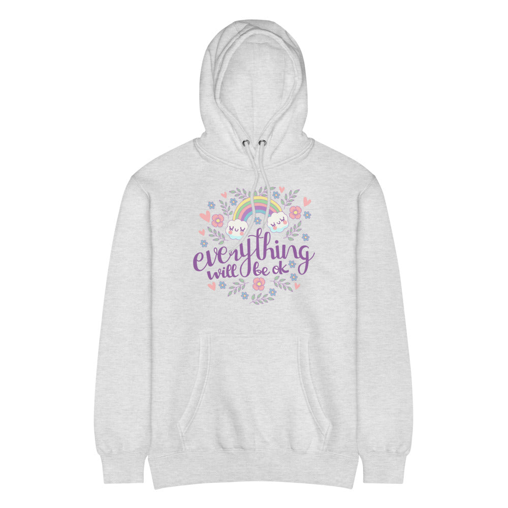 Rainbow - Everything will be ok | Unisex Premium Mid-Weight Hoodie | Lane Seven LS14001