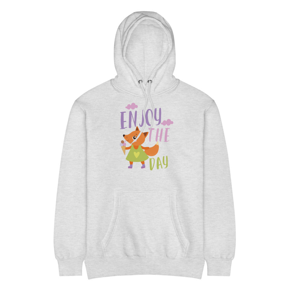 Orange fox - Ẹnoy the day | Unisex Premium Mid-Weight Hoodie | Lane Seven LS14001