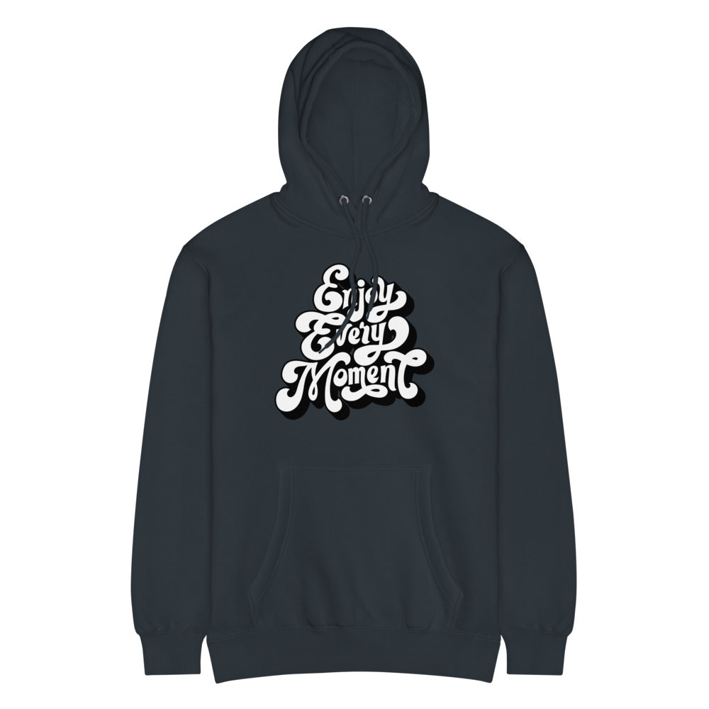 Enjoy every moments white | Unisex Premium Mid-Weight Hoodie | Lane Seven LS14001